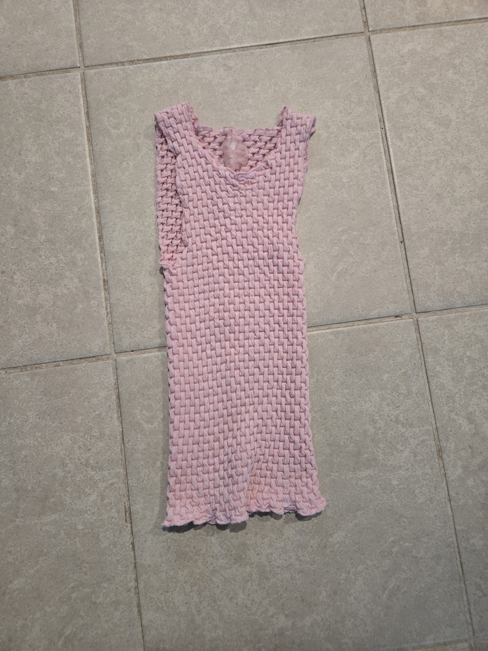 Fp Movement Sleeveless Pink Textured Knit Top